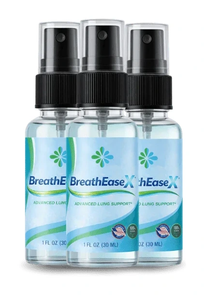 Breathe Ease X 3-bottle lung support spray package